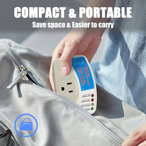 Voltage Protector with Surge Protection for Home Appliances, Adjustable Threshold and Power Delay 2