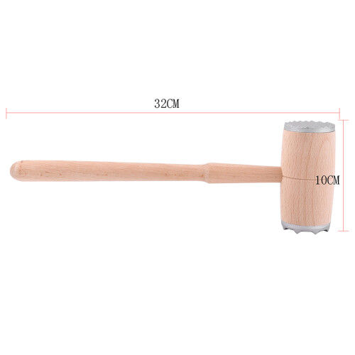 Wooden Meat Tenderizer Hammer for Beef & Steak - Practical Kitchen Box Tool