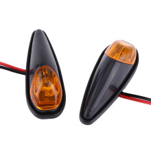 2 Stück Amber LED Einbau-Warnblinklichter für Motorräder, 12V, 6x2,5cm