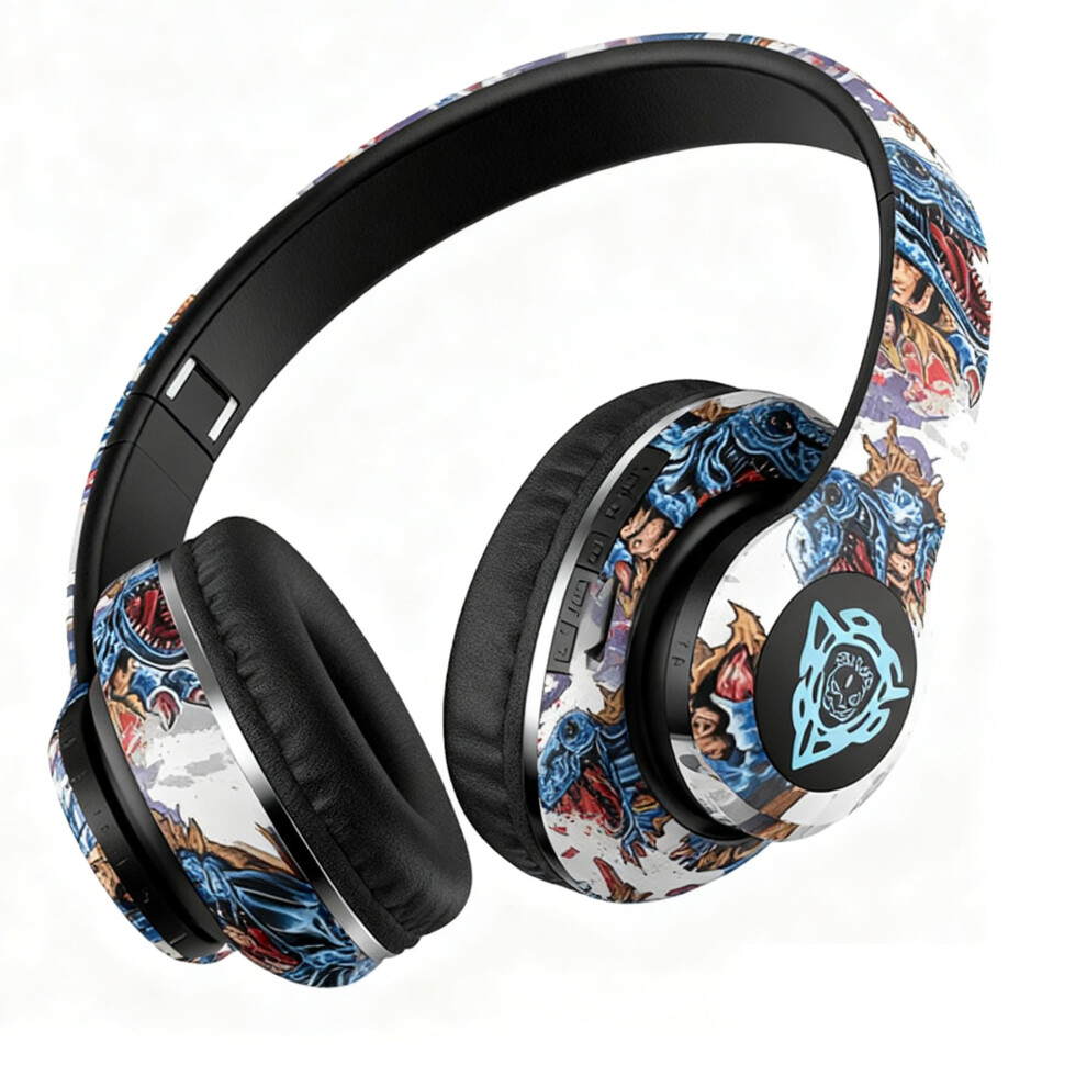 Wireless Bluetooth Overear Headphones With Mic, Graffiti Style, Hifi Sound, 30H Playtime, Usbc 9070919195037