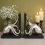 Silver Octopus Bookends Pair | Nautical Resin Shelf Decor 6