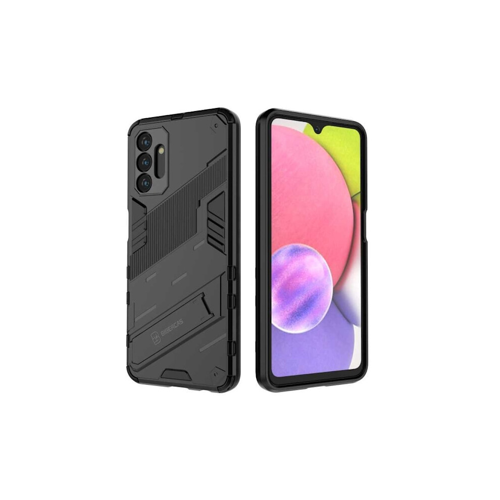 Compatible With Samsung A13 5G / A04s Shockproof Cover With Kickstand Thinarmor V2 Black 9389440785199