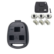 Key shell / Alarm box for Toyota - 2 or 3 buttons Black 3 buttons kit