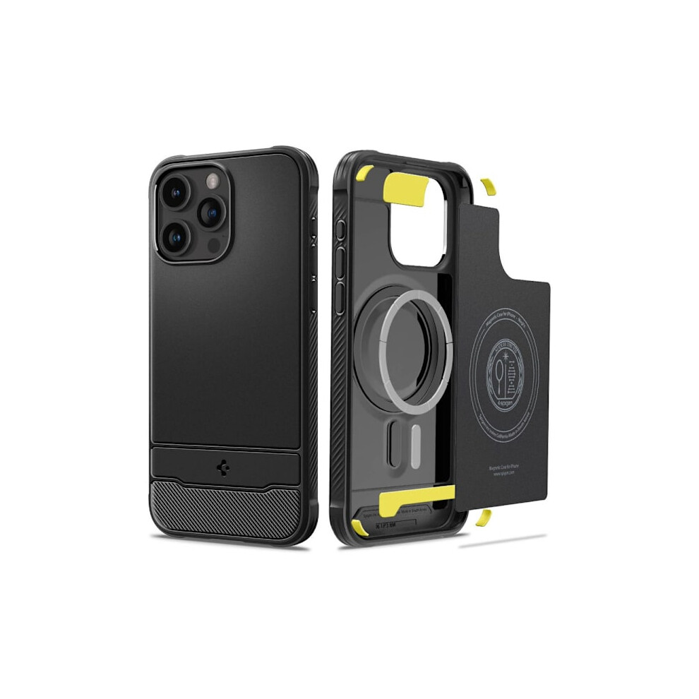 Spigen Compatible With Iphone 15 Pro Case Rugged Armor Magsafe Black 9389440785564