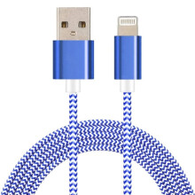 Lightning Nylon Cable - Blue 1m