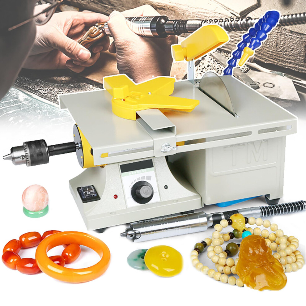 850W Gemstone Polishing Machine With Adjustable Speed, Rock Lapidary Grinder For Cutting And Drilling 9174973173786