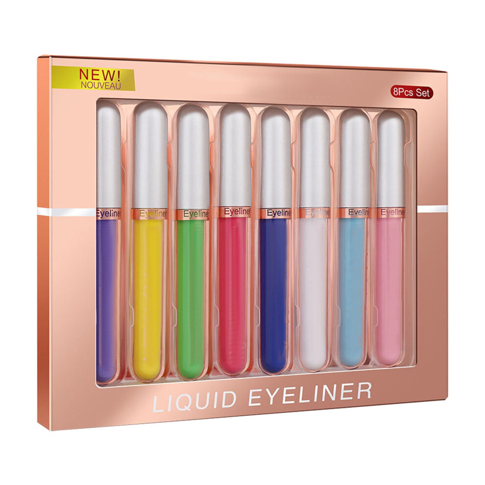 Smudge Proof Eyeliner Set, 8 Bold Colors That Resist Smudging & Fading, Perfect For Live Performances & Dance Nights