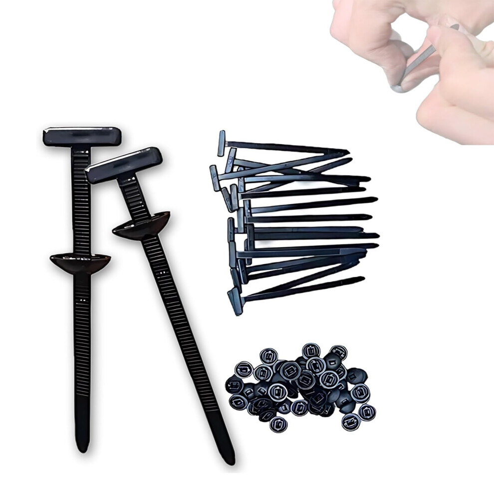 Cable Tie Buckles 50 Pack Selflocking Uvresistant Nylon Zip Tie Clips For Automotive Use 9070919195365