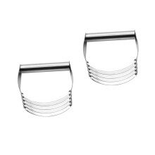 4pcs Stainless Steel Pastry Cutter and Dough Blender for Baking Bread Cakes Pies with NonSlip Grip