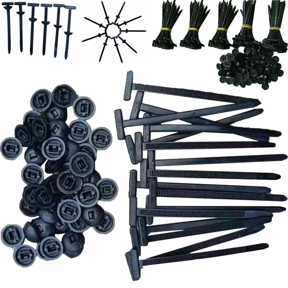 50Pcs Self Locking Nylon Cable Tie Buckles, Weather Resistant Push Mount Zip Ties For Automotive And Indoor Use 9113335148505