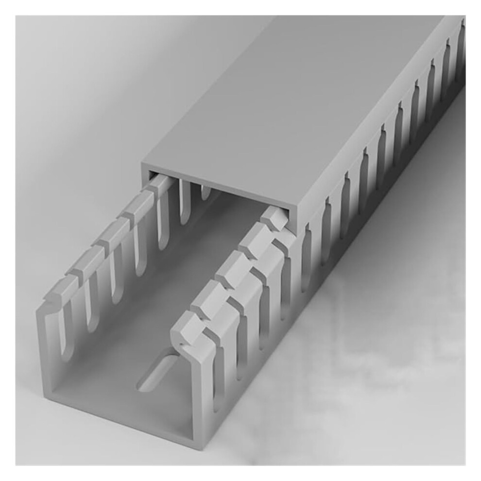 Cable Management Raceway Pvc Wire Duct With Removable Cover Gray 40X30mm Fireproof 100Cm 9113335148659