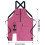 Split Leg Barber Apron with Adjustable Crossback Strap and Deep Pockets for Stylists Large Pink 4