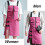 Split Leg Barber Apron with Adjustable Crossback Strap and Deep Pockets for Stylists Large Pink 3