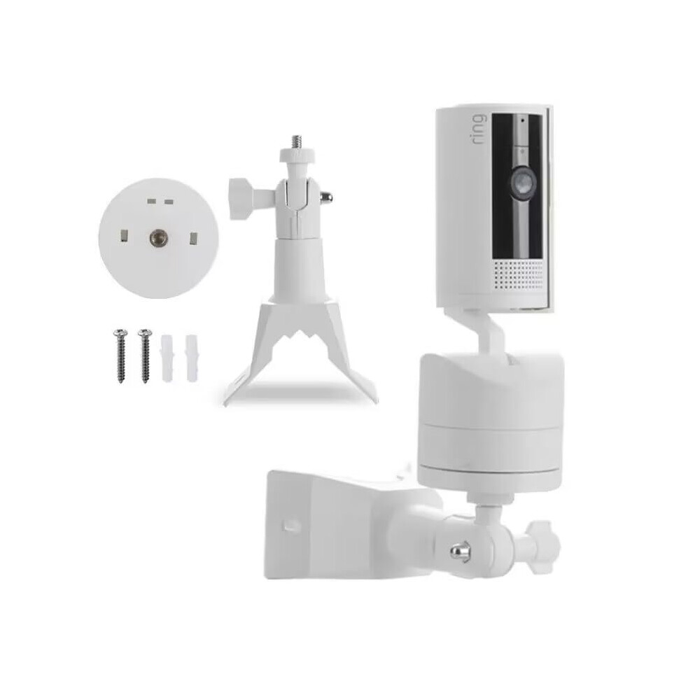 Indoor Camera Mount With 360 Rotation, Secure Abs Bracket For Ring Pantilt Camera 9070919196089