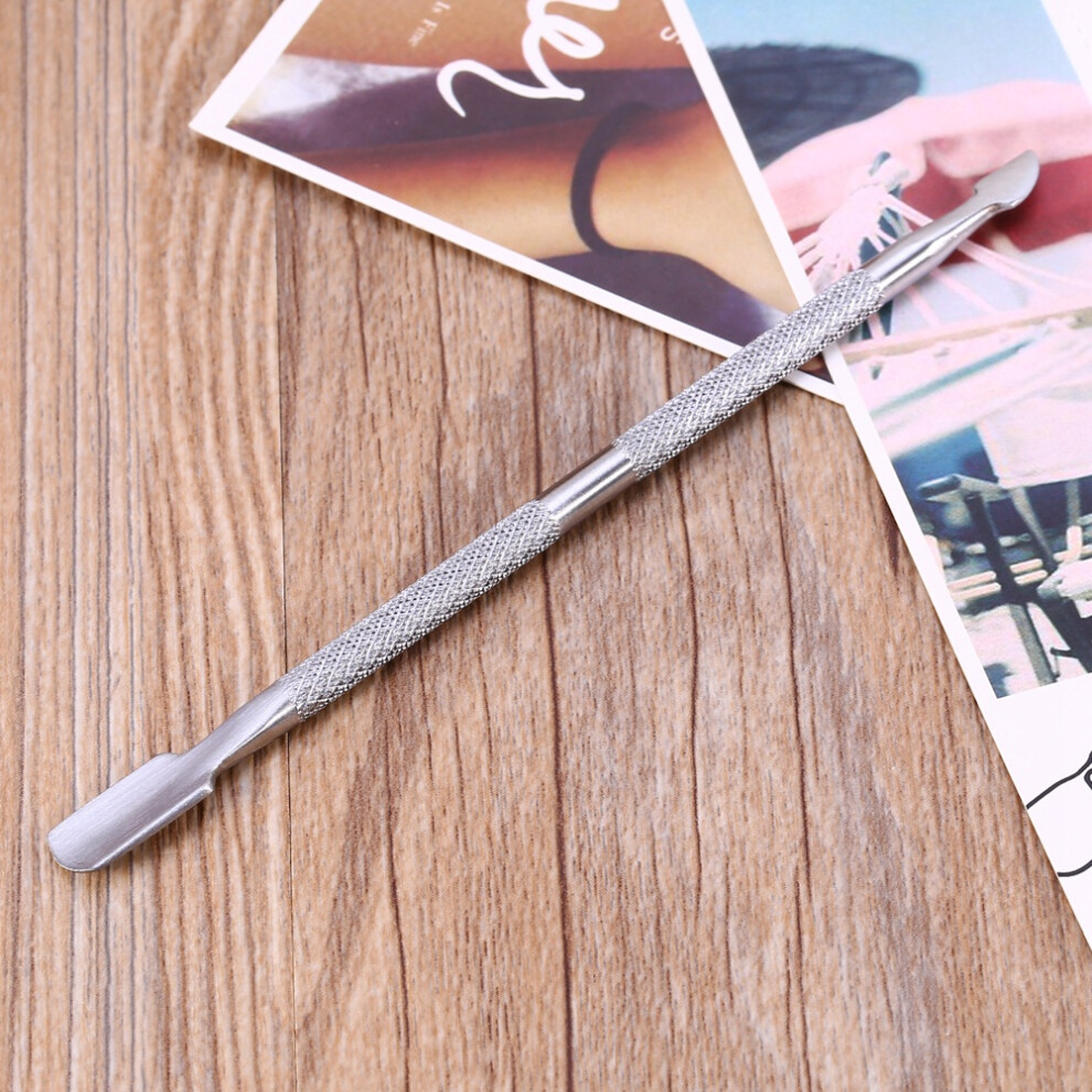 Stainless Steel Nail Cuticle Pusher & Nipper Kit, 12.5cm Durable Tool