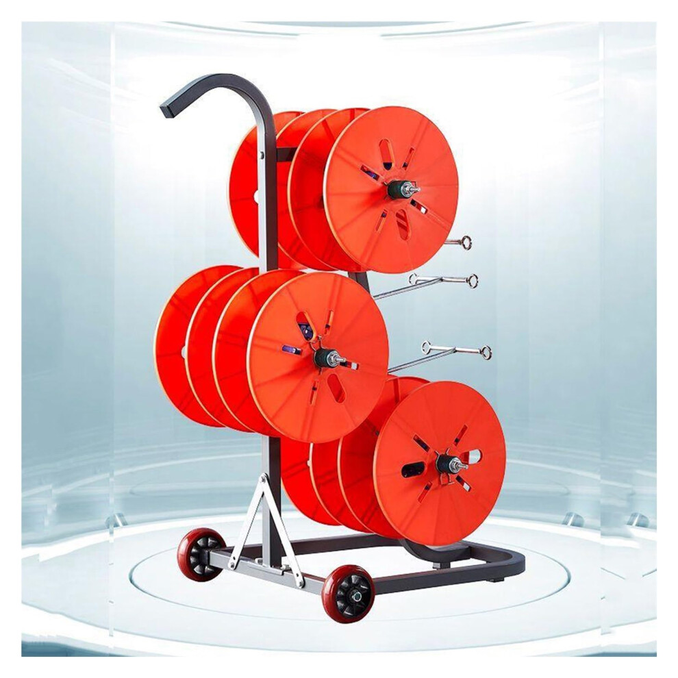 Heavy Duty Wire Spool Rack With Wheels, Rolling Cable Reel Holder For Workshop Electric Use 9070919196515