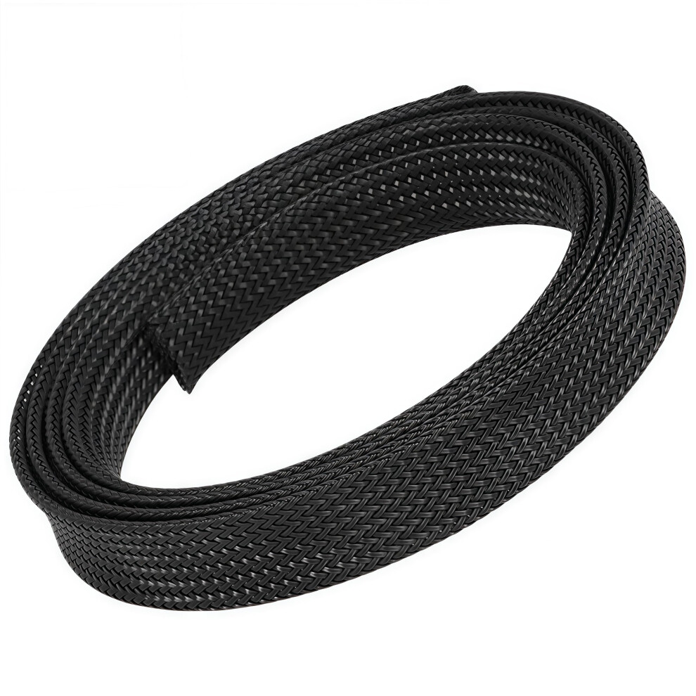 Black Pet Expandable Braided Cable Management Sleeve For Wire Protection And Abrasion Resistance 2Mm 9070919196850