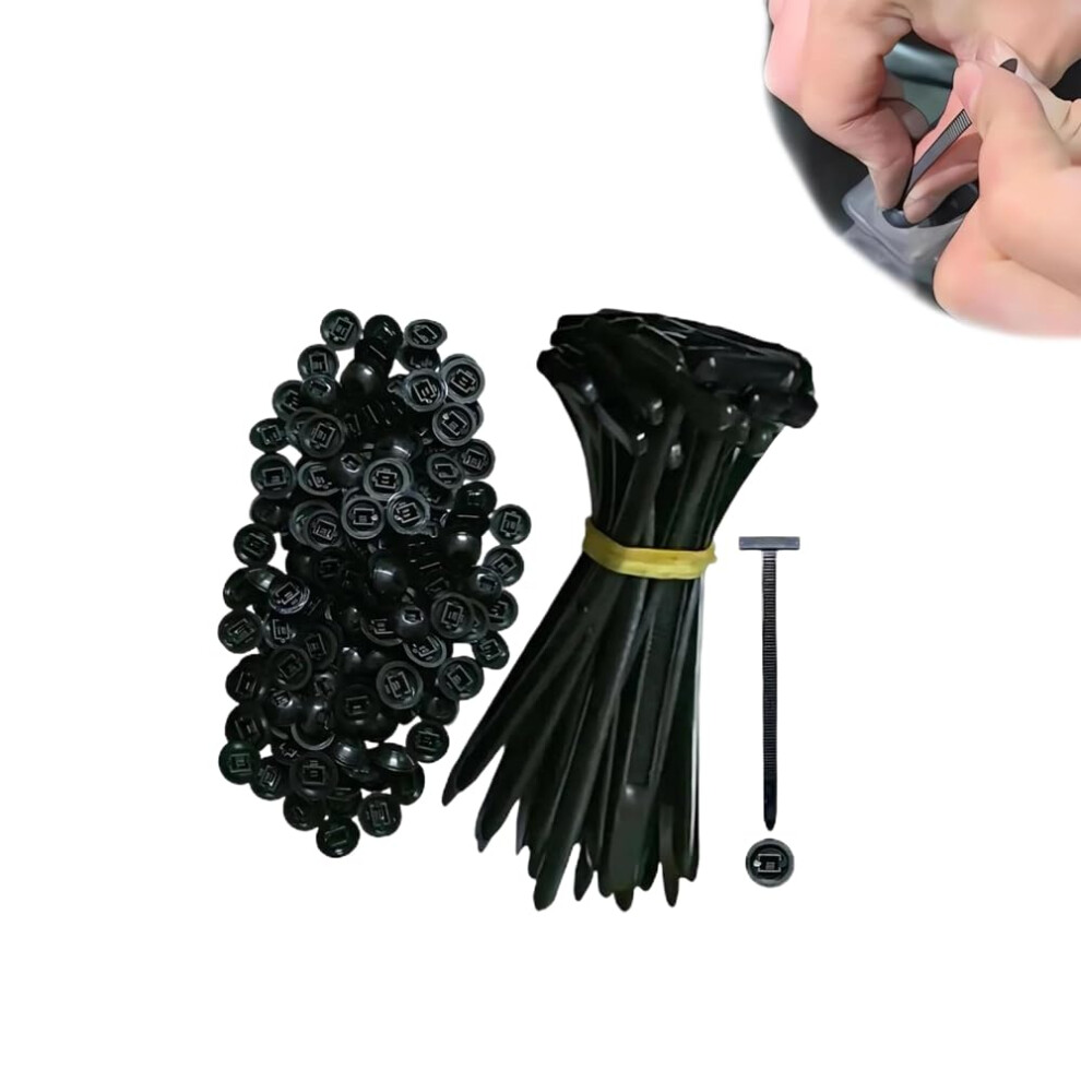 Heavy Duty Nylon Cable Ties With Onebutton Selflocking Zip Tie Fasteners For Automotive 100Pcs 9070919196898