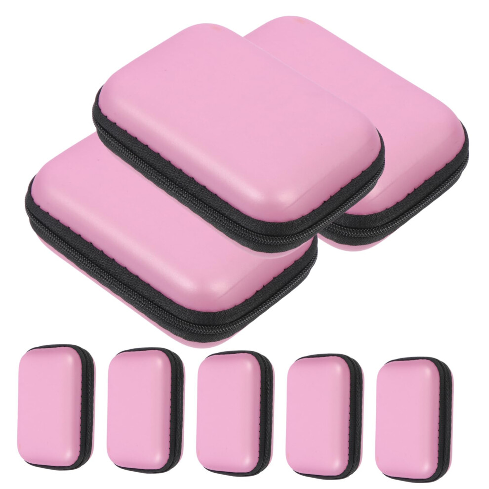 Electronics Organizer Bag Set For Cable Tangle Prevention Travel Storage Pouch Pink Eva 9113335149359