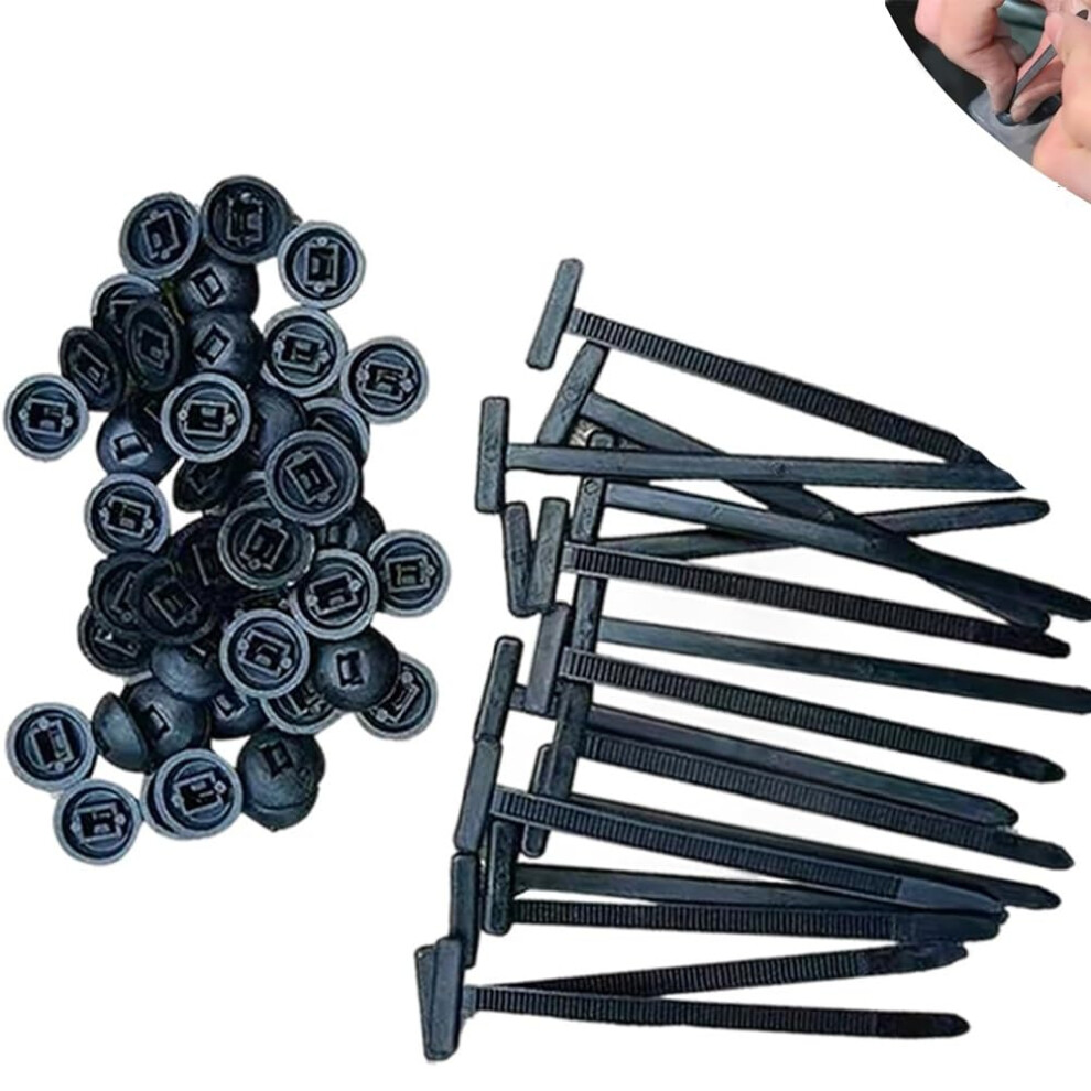 Heavy Duty Nylon Cable Ties 50Pcs Quick Selflocking Uv Resistant Push Mount For Car 9113335149472