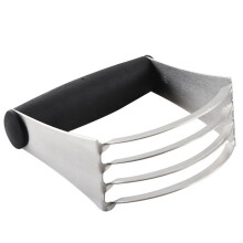 Stainless Steel Pastry Cutter and Dough Blender with Ergonomic Grip for Easy Baking and Mixing