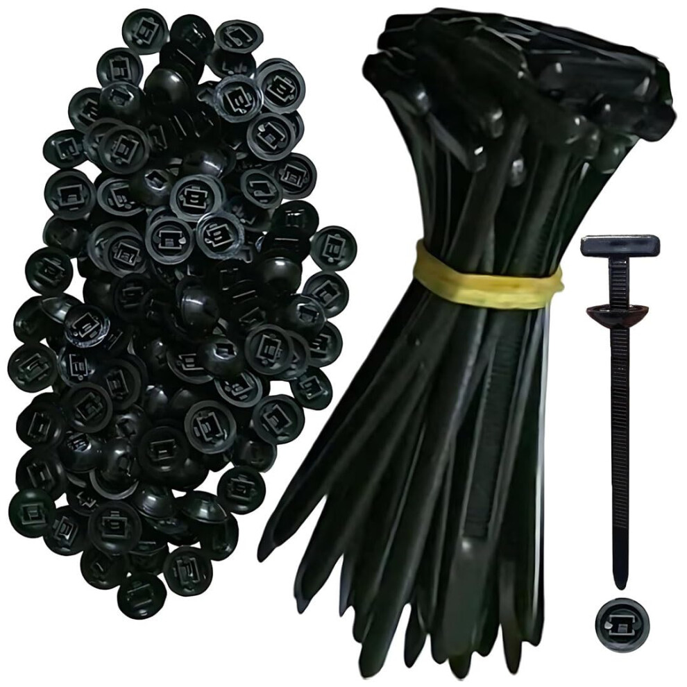 Heavy Duty Nylon Cable Tie Buckles 200Pcs Â Reusable Automotive Zip Ties With Button Pin, Uv Resistant 9113335149519