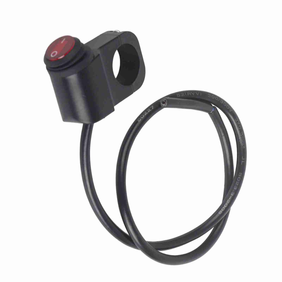 Waterproof 12V 16A Motorcycle Handlebar On/Off Switch For Lamps Light/Black 7631382833325