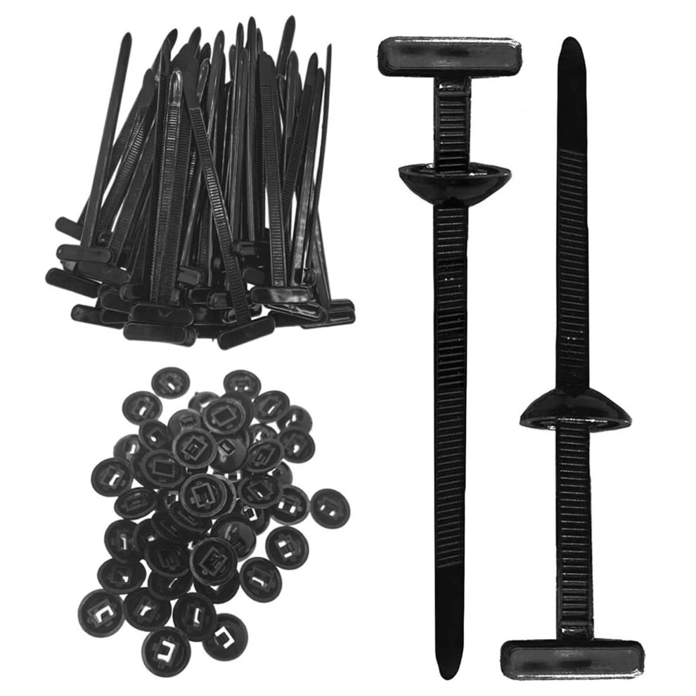200Pcs Heavy Duty Nylon Cable Ties With Zip Tie Buckles, Selflocking Clips For Automotive And Home 9113335149632