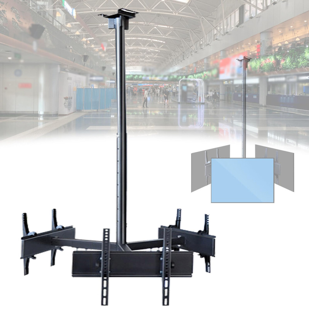 3275 Inch Ceiling Tv Mount With 360 Rotation, Adjustable Tilt, Height Adjustable Pole, 3 Screen Heavy Duty Commercial Bracket 9113335149588