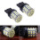 2pcs 7443 64-SMD White 6000K LED Reverse Brake Stop Tail Bulbs 8