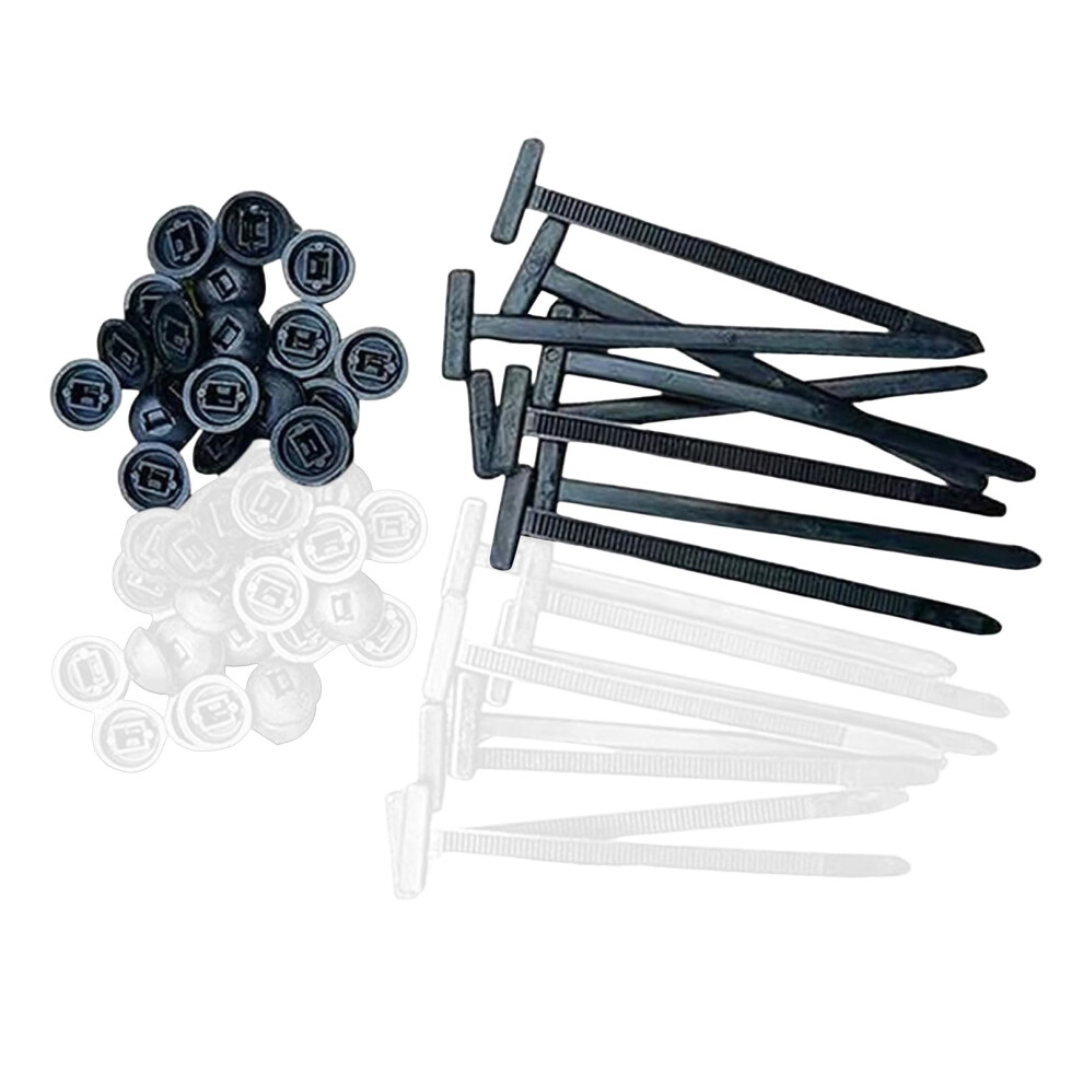120Pcs Heavy Duty Nylon Cable Ties Set Â Automotive Selflocking Zip Ties Black And White 9070919197710