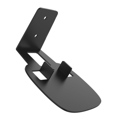 Metal Speaker Wall Mount Bracket Adjustable for Bookshelf Loudspeakers Space Saving Black 2