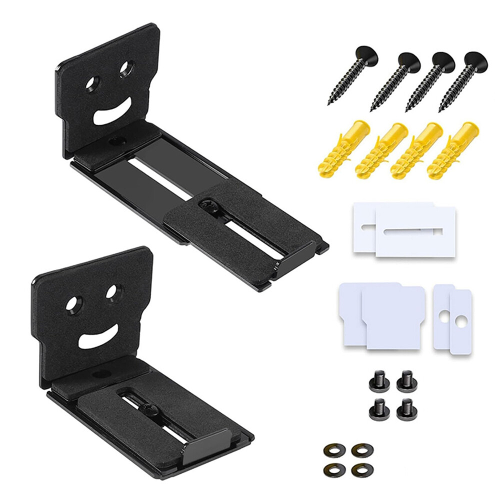 Heavy Duty Soundbar Wall Mount 50Kg Adjustable Center Channel Speaker Bracket Finish Black 9113335150195