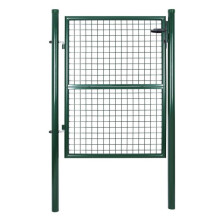 Puerta de jardín de acero galvanizado, portón de jardín, puerta de cerca con cerradura y manija