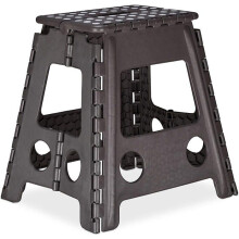 Taburete dobrável transportável XL 120 kg preto 13_0002801