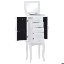 Buffet muito armário console móvel de armazenamento para joias em pé branco 4402078