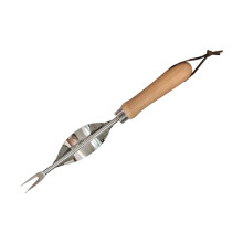 Garden Weeding Tool with Ergonomic Wooden Handle, Durable Stainless Steel Manual Weed Puller