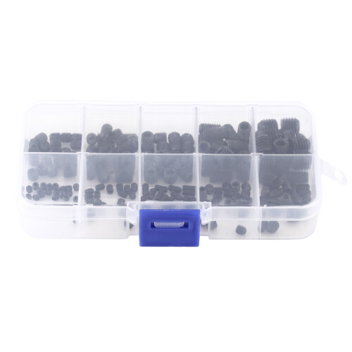 200pcs Hex Socket Head Set Screw Assortment Kit M3-M8 Black 1