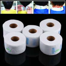 5Pcs Disposable White Neck Covering Paper Rolls for Hairdressing & Beauty