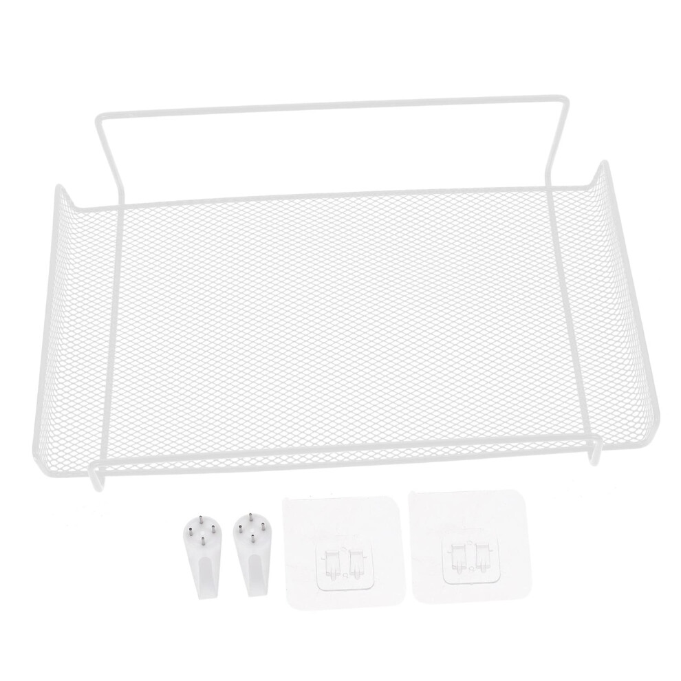 Wall Mounted Router Shelf With Space Saving Nodrill Design, White Holder For Electronics 9113335150966