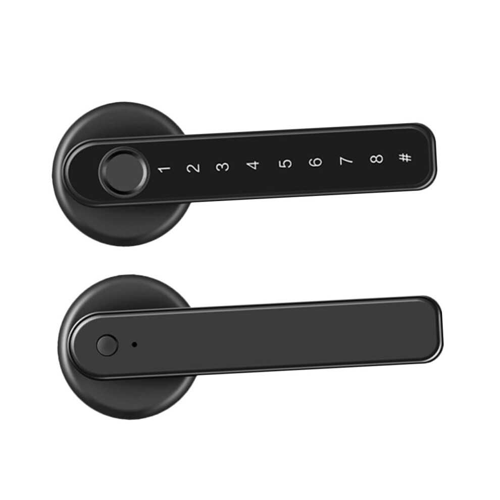 Fingerprint And Keypad Door Lock With Handle, Keyless Entry Smart Lock For Home Office Apartment 9070919199141