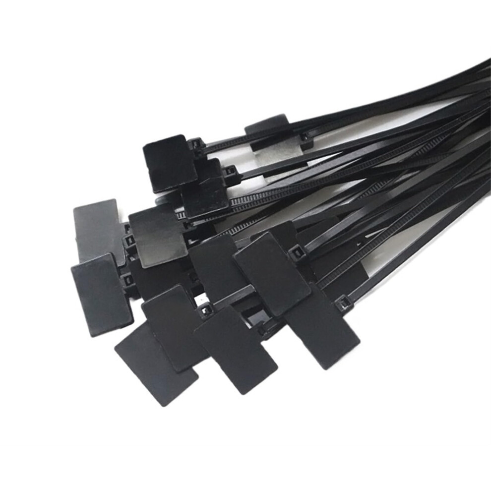 Cable Label Zip Ties 4X150mm Nylon Cable Tags 100Pcs Selflocking Cable Identification Labels Black 9070919199516