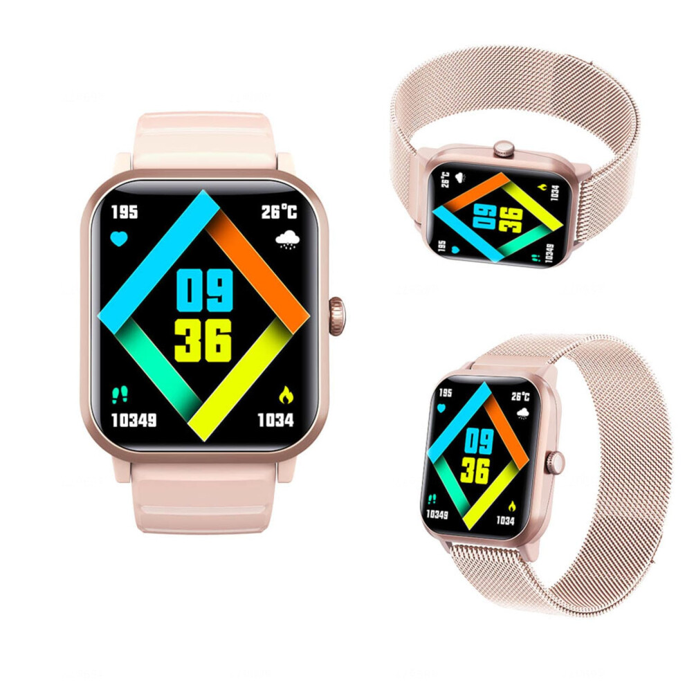 Smartwatch With Blood Pressure And Heart Rate Monitor, Bluetooth Fitness Tracker For Men, Milan Gold 9113335151710