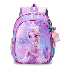 (Purple Elsa)Kinder Cartoon Elsa Einhorn Rucksack mit Kissenriemen und atmungsaktivem Material