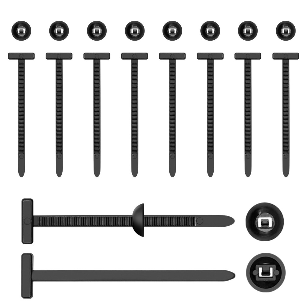 Car Cable Ties 50 Pack, Heavy Duty Nylon Cable Tie Clips With Quick Pushlock For Vehicle 9070919199851