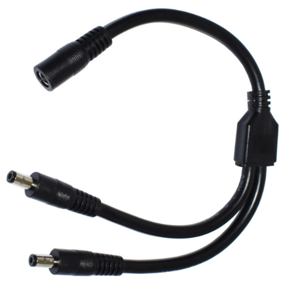 Dc Power Splitter Cable 5.5Mm 1 Female To 2 Male 30Cm For Cctv Cameras Led Strips Routers 9113335152144