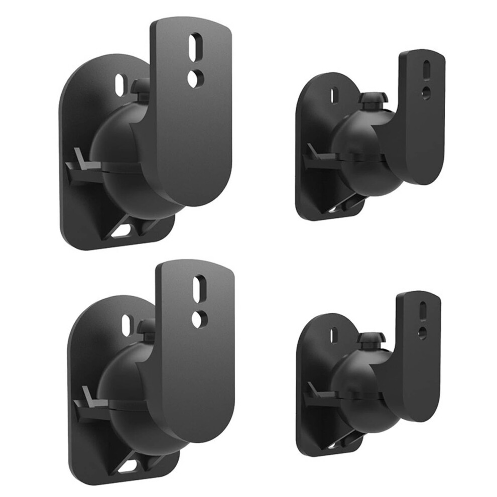 Speaker Wall Mount And Ceiling Bracket, 2 Pairs Adjustable Surround Sound Holder, Abs, 5Kg Load 9070919200359