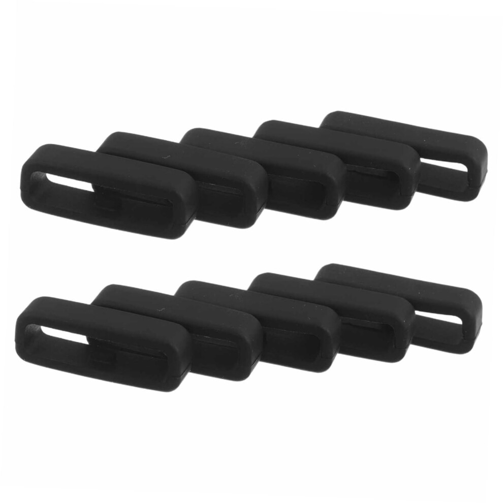 10Pcs Silicone Watch Band Loops Replacement Strap Keeper For Smartwatch Secure Fit 9113335152595