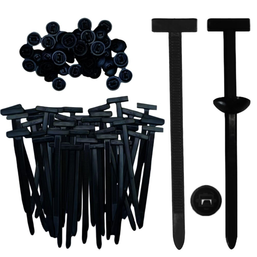 50Pack Universal Nylon Cable Tie Buckles, Heavy Duty Selflocking Automotive Zip Ties For Cars 9070919200687