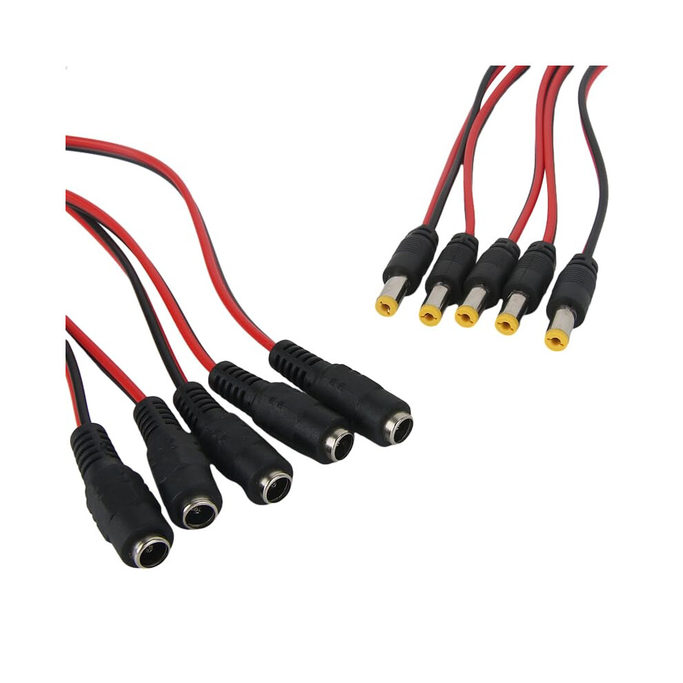 5Pcs 10Pcs Dc Power Pigtail Cable 5.5X2.1mm Male Female 12V 24V Cctv Camera Connector Extension Set 9070919200748